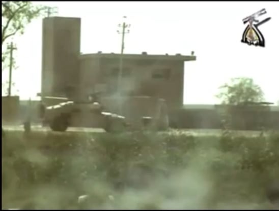 IED detonation on a humvee in Iraq, Baghdad camp rustamiyah entrance 16/9/2007