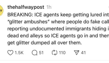 Then we’ll always see ICE coming 😜