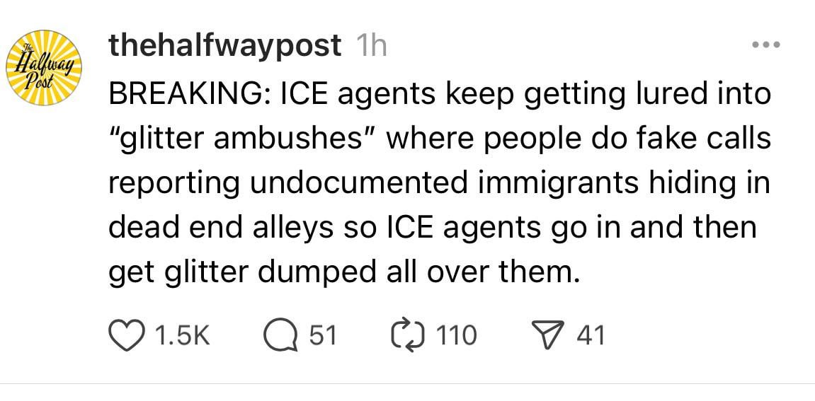 Then we’ll always see ICE coming 😜