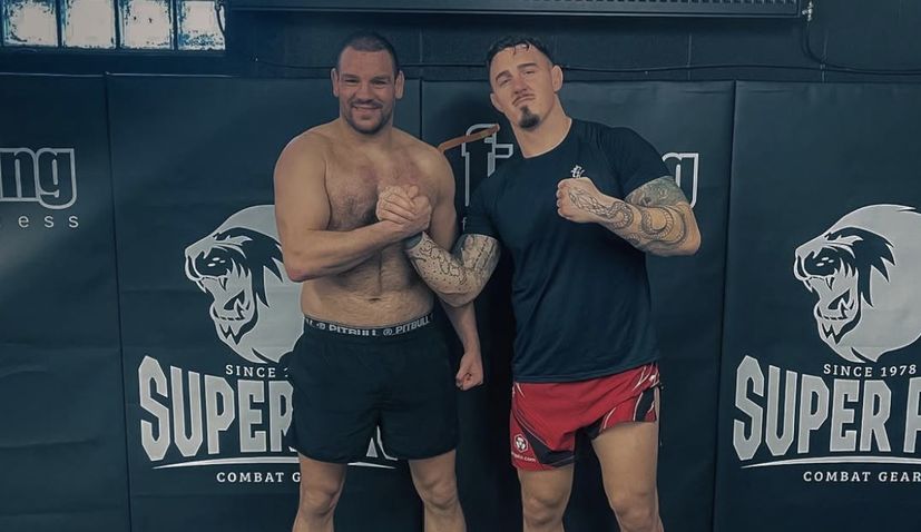 Ante Delija and Tom Aspinall 