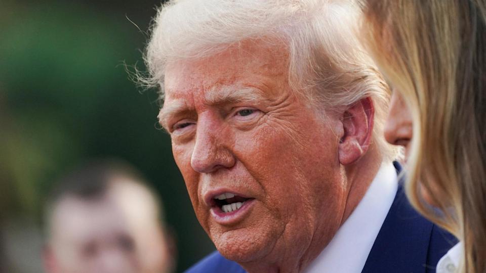 PHOTO: President Donald Trump attends the Congressional Picnic at the White House in Washington, D.C., June 12, 2025. (Nathan Howard/Reuters)