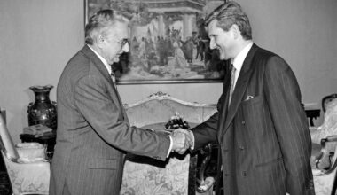 Franjo Tuđman primio je izaslanstvo HUP-a na čelu s Ivicom Todorićem krajem 1995.