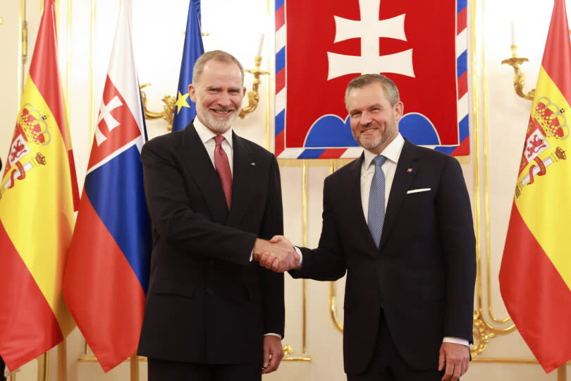 Felipe VI et le président slovaque, Peter Pellegrini.