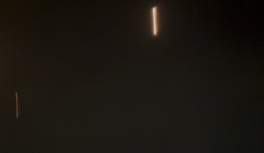 Iranian missiles in Jordanian skies. I captured the video myself.