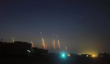 Iran lunch missiles. this was filmed from Iraq