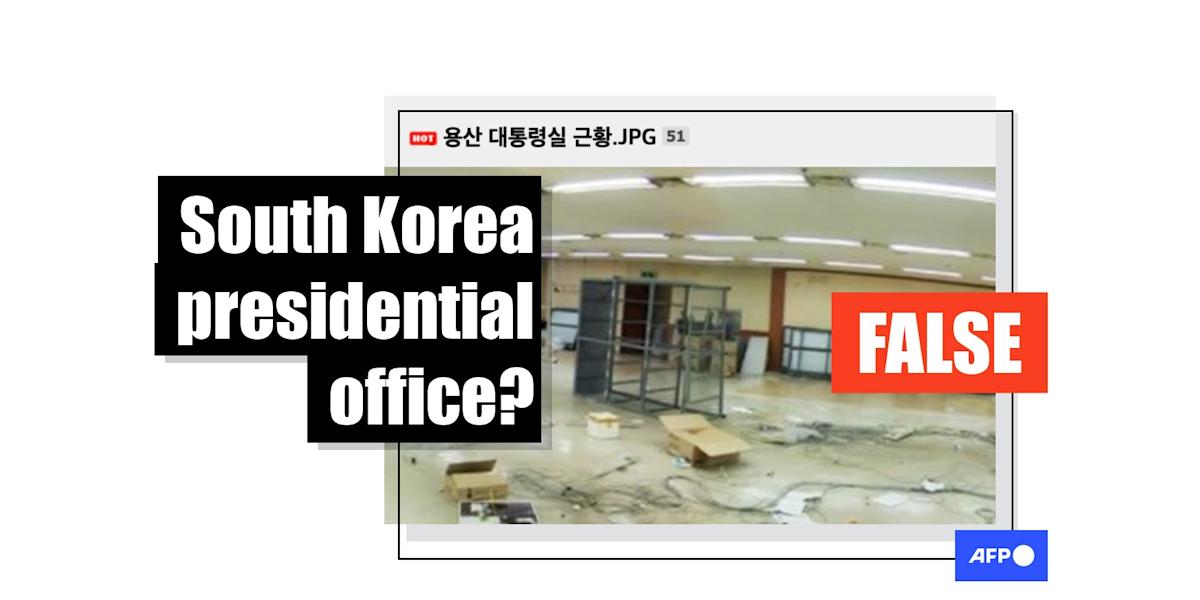 Old photo of abandoned workplace misrepresented as S. Korea's presidential office pre-transition