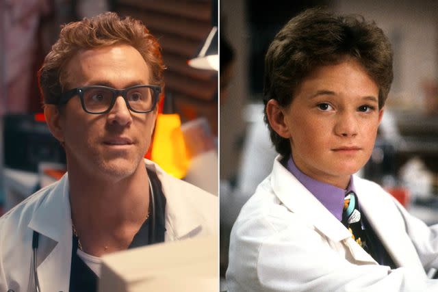 Ryan Reynolds/YouTube; ABC Photo Archives/Disney General Entertainment Content via Getty Ryan Reynolds in 'Doogie Howser M.D.' spoof; Neil Patrick Harris in a 1989 photo from the real thing
