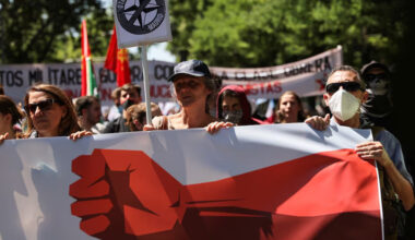 Madrid marches against NATO rearmament plan