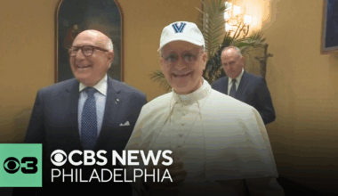 Pope Leo XIV sports Villanova University hat at the Vatican