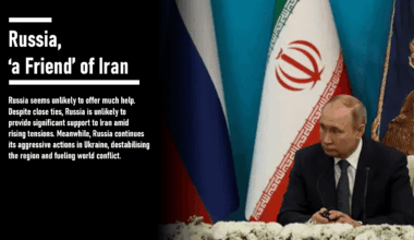 Russia seems unlikely to offer much help. Despite close ties, Russia is unlikely to provide significant support to Iran amid rising tensions. Meanwhile, Russia continues its aggressive actions in Ukraine, destabilising the region and fueling world conflict.