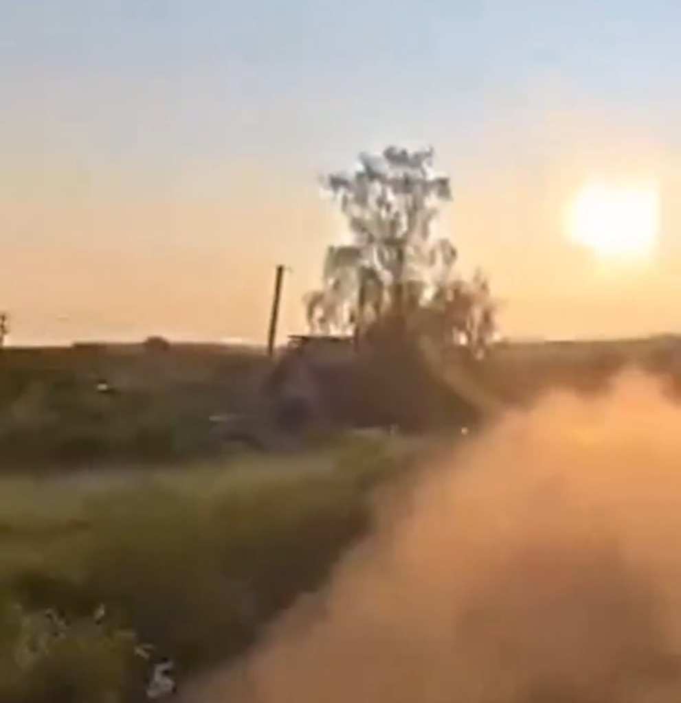 Ukrainian soldier of the 92nd Separate Assault Brigade shot down a Russian FPV drone that tried to hit their pickup truck. Kharkiv/Belgorod direction. June 2025 [Published 25.06.2025]