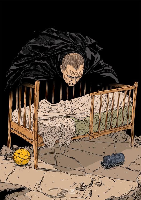 This is not a symbol or a fantasy - it is our reality. An empty crib, a broken childhood, stolen lives. Russia bombs, kidnaps, and erases memory. On June 4, we remember the innocent children killed or taken away by the war. This is not art, it is a terrible truth