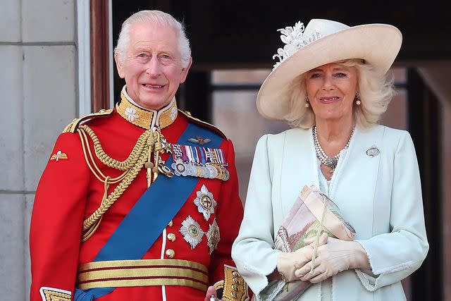Chris Jackson/Getty King Charles and Queen Camilla at Trooping the Colour on June 15, 2024.