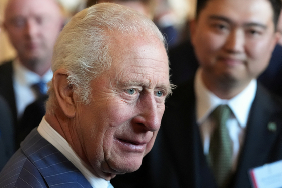 King Charles III attends a reception for the King's Award for Enterprise at Windsor Castle in Windsor, England, on June 12. [REUTERS/YONHAP]