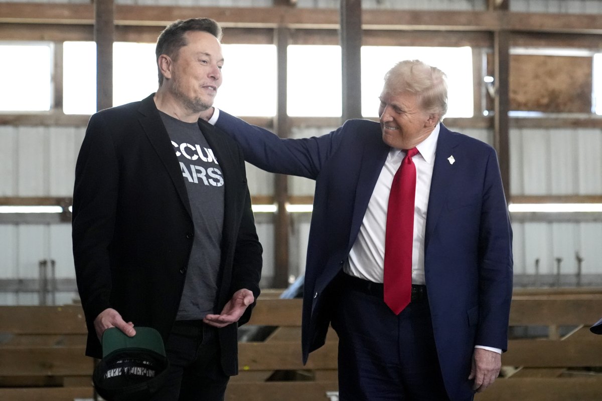 File picture of Musk with Trump