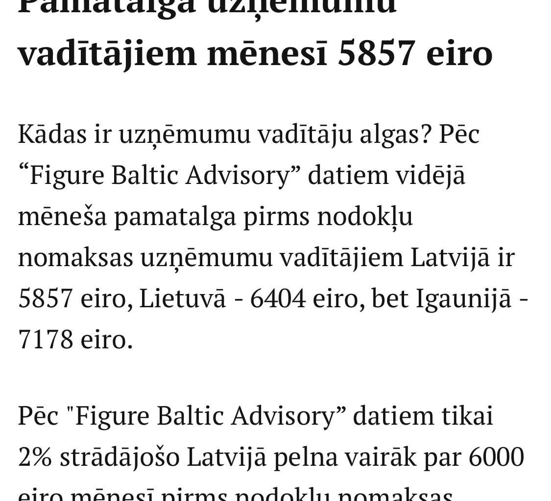 Pelni 6k bruto un esi LV TOP 2%