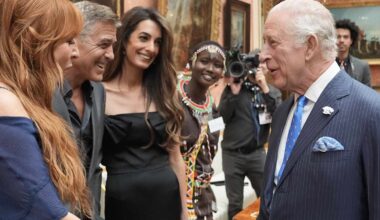 King Charles Hosts George and Amal Clooney at Buckingham Palace Event