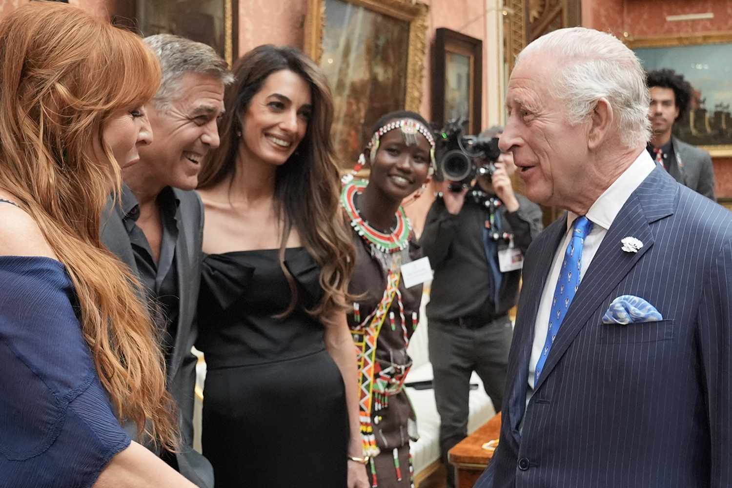 King Charles Hosts George and Amal Clooney at Buckingham Palace Event