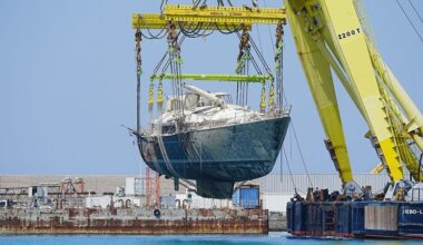 Recovered Bayesian superyacht transferred to Sicilian port after being raised from seabed