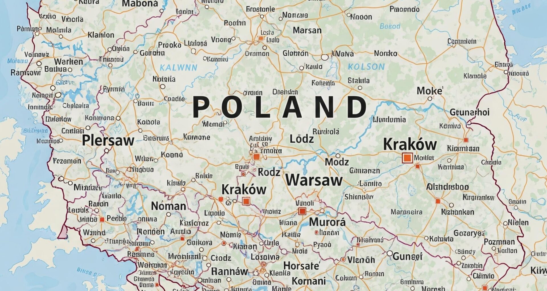 The map of Poland, according to Gemini
