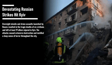 Devastating Russian Strikes Hit Kyiv. Overnight missile and drone assaults launched by Russia resulted in the tragic deaths of six civilians and left at least 19 others injured in Kyiv. The attacks caused extensive destruction and instilled a deep sense of terror throughout the city.