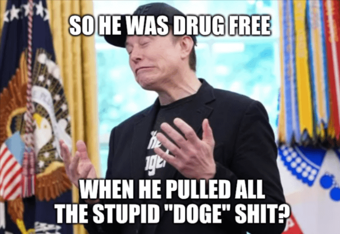 Musk shares what appears to be a "clean" drug test.