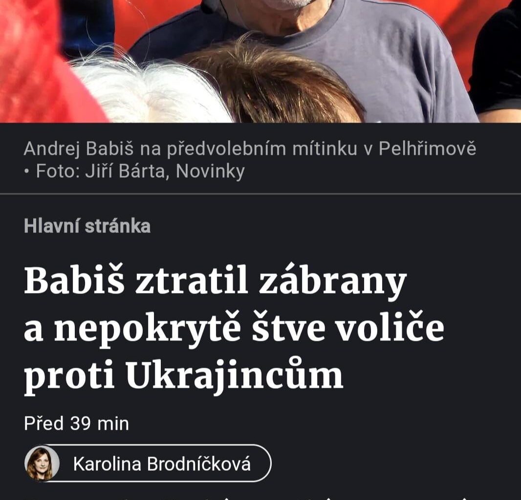 Jsem zděšena