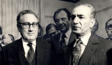 Henry Kissinger and the Shah Reza Pahlevi of Iran