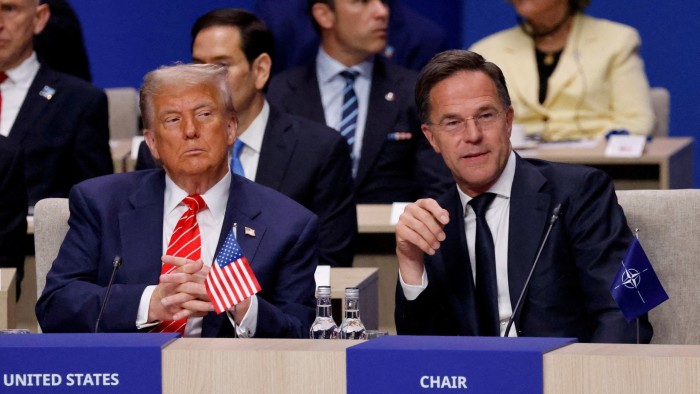 Donald Trump and Nato secretary-general Mark Rutte