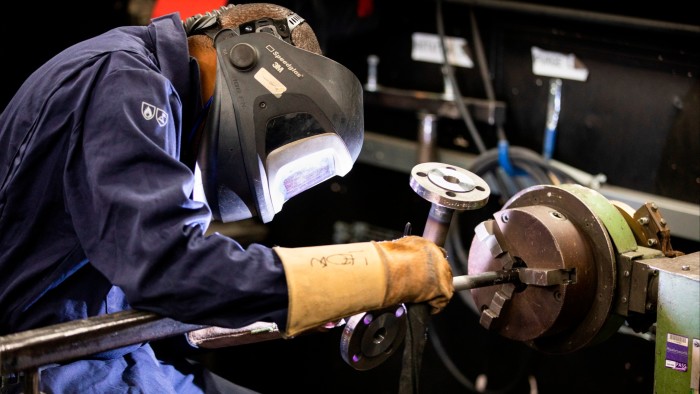 A worker in a factory