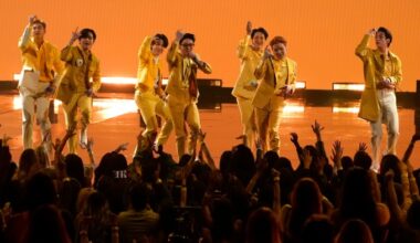 BTS performs at the American Music Awards in Los Angeles