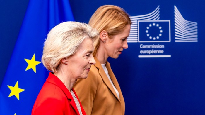 European Commission president Ursula von der Leyen (left) and chief diplomat Kaja Kallas