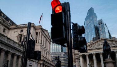 The Bank of England on Threadneedle Street in London