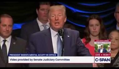 A montage of clips showing Donald Trump’s obvious cognitive decline