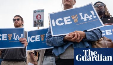 Families arrested in LA Ice raids held in basements with little food or water, lawyers say