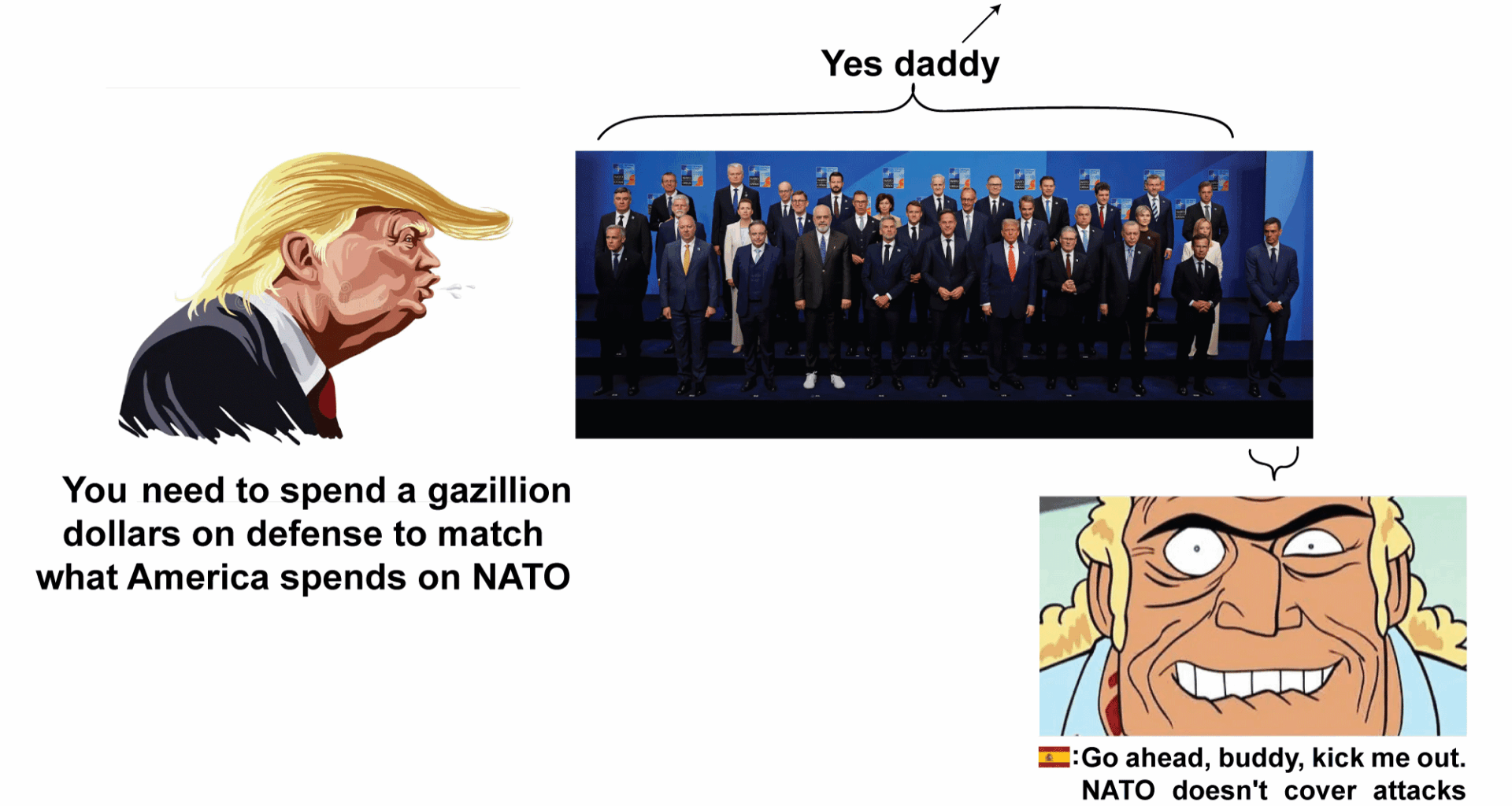 I'd never have guessed that Spain would be the black sheep of NATO lol