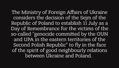 UA MFA statement on Volhynia remembrance day