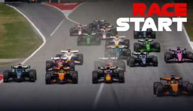 RACE START: Watch the getaway in Spain as Oscar Piastri keeps the lead while Lando Norris loses out to Max Verstappen