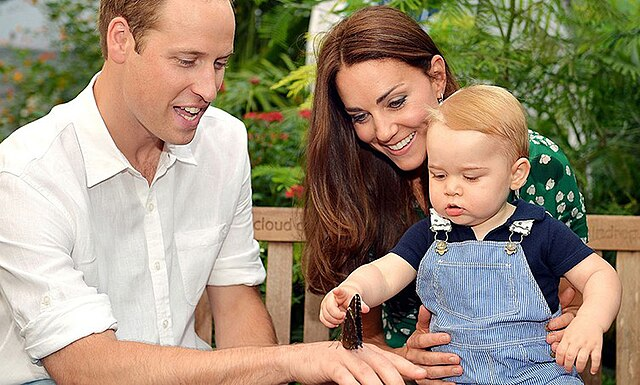 Prince William and Catherine with their son, George, at the museum in 2014.