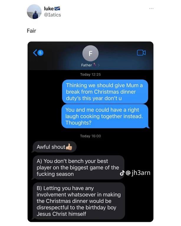 'He makes a fair point'
