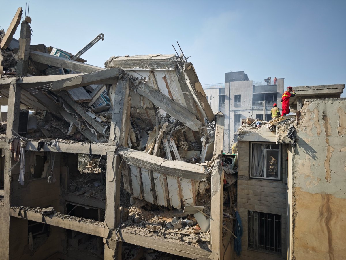 Israeli strikes Iran Tehran building damage