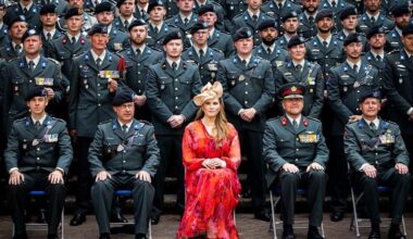 Princess Amalia with the regiment named after her