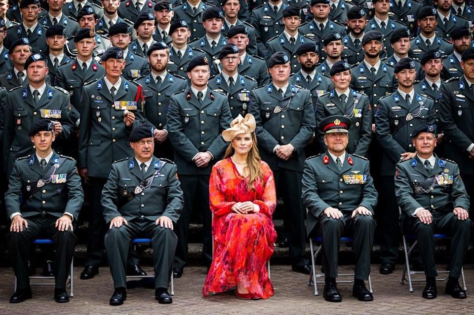Princess Amalia with the regiment named after her