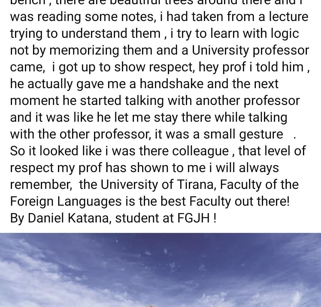 The University of Tirana, Faculty of the Foreign Languages is the best Faculty ever !