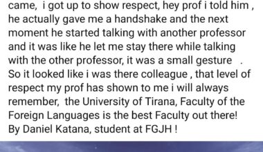The University of Tirana, Faculty of the Foreign Languages is the best Faculty ever !