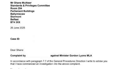 Standards Commissioner emailed me to say they're investigating Gordon Lyons