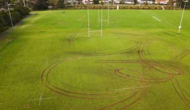 Young man charged after Auckland rugby fields torn up by vehicle