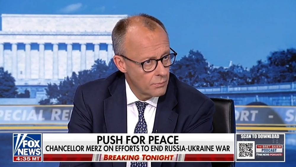 German Chancellor Friedrich Merz told Fox News that had Ukraine been accepted into NATO back in 2008, today’s war might have been avoided. He added that only strength brings peace. "If you are weak, you invite aggression, that is why we support Ukraine as long as necessary."