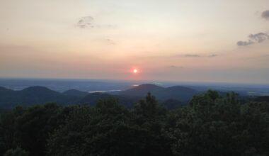 Sonnenuntergang im Siebengebirge (Löwenburg)