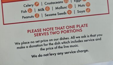 I went to a place that had no set price for the food on their menu.